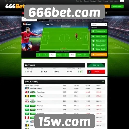 Interface do usuário do site 666bet.com